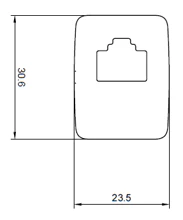 RJ45 Pass-Through Adaptor - Type 8 (White) - Image 6