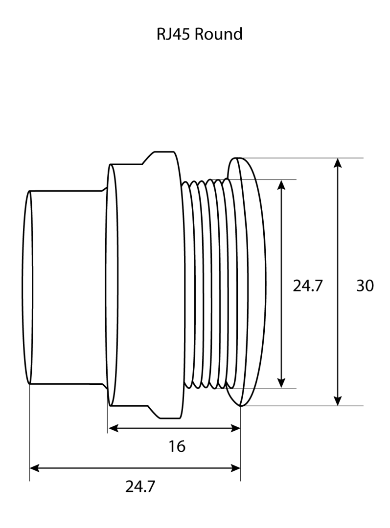 RJ45 Pass-Through Adaptor - Universal Round - Image 6